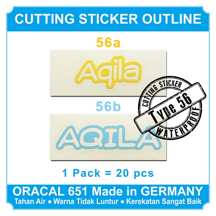 

Cutting Sticker Outline Waterproof Type 56-60
