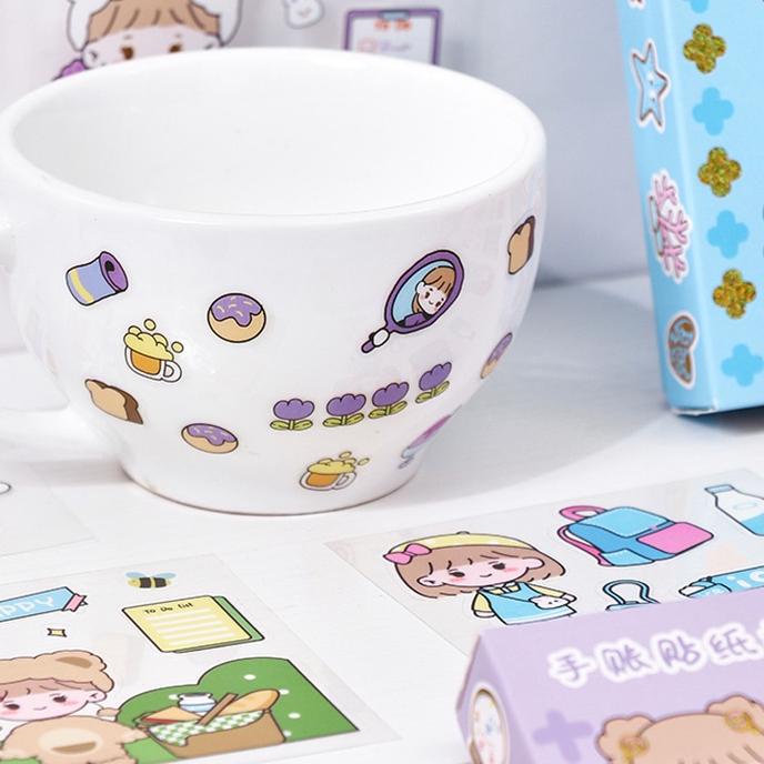 

NEW !! 11.11 100 Lembar Stiker Motif Kartun Korea Lucu Anti Air Dekorasi DIY Handbook Scrapbook [KODE 339]