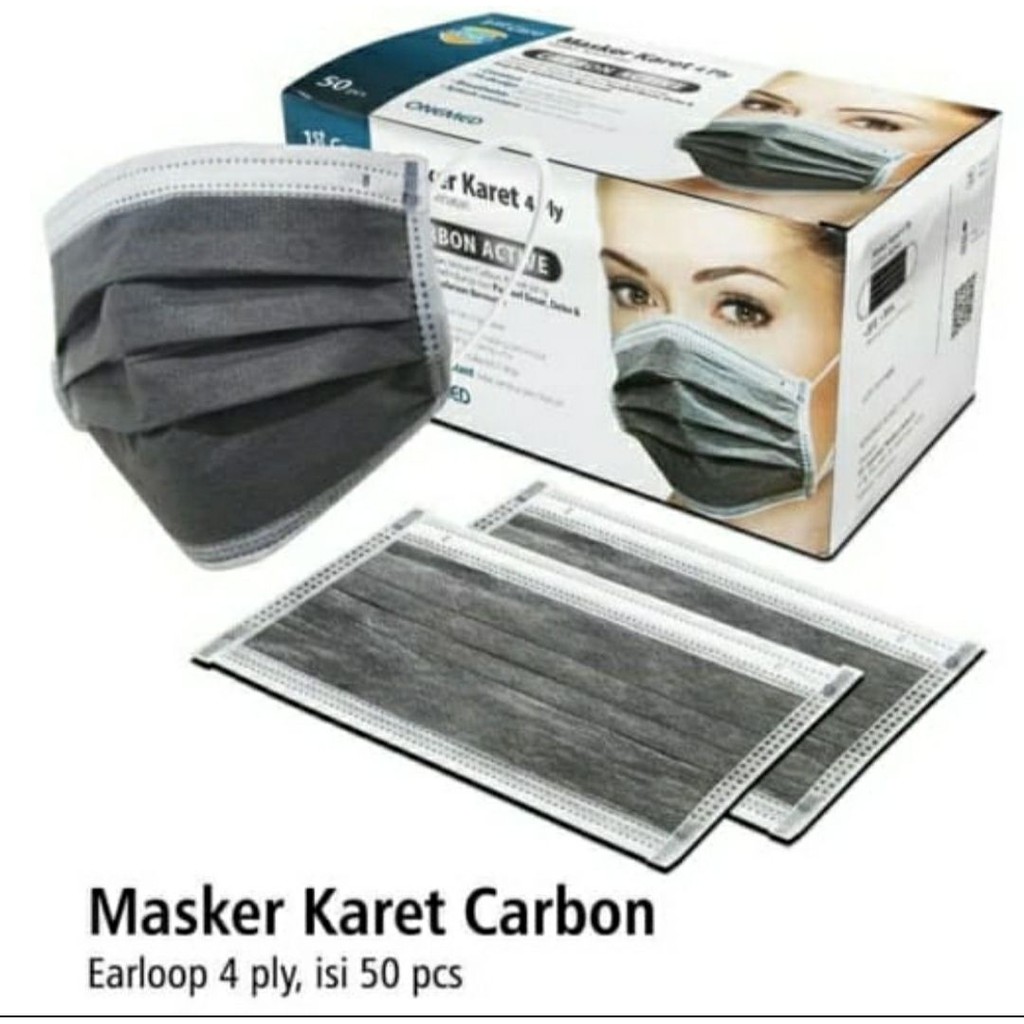 Onemed Masker Carbon Maser Karbon Masker Medis 4 ply