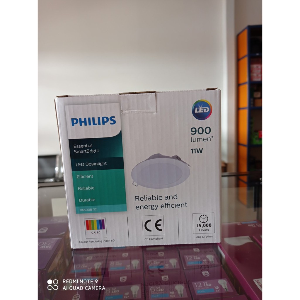 Lampu downlight panel led 11watt Philips