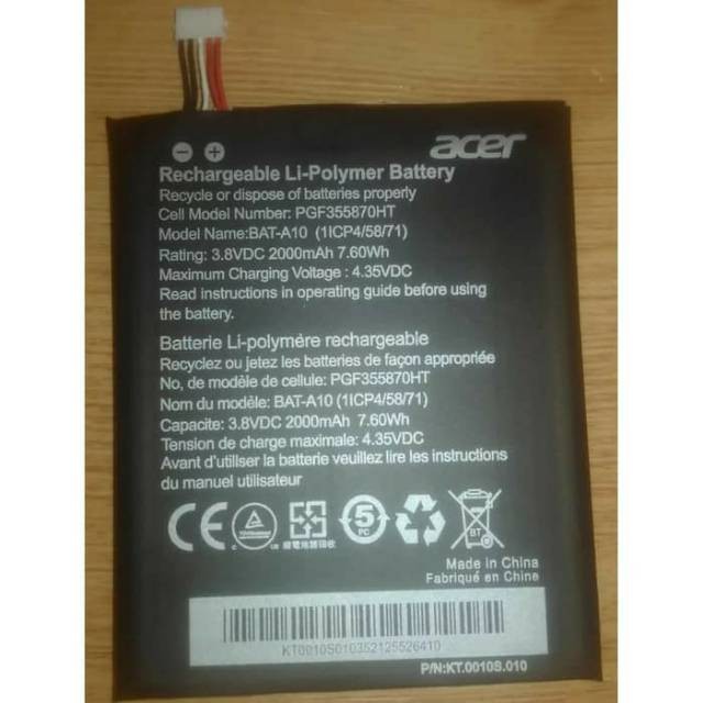 Battery Batre Baterai Acer Liquid Z5 Z500 E3 E380 Z510 Z150 BAT-A10 BATA10 BAT A10