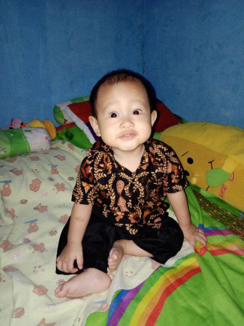 Baju Batik Anak Laki Katun Bagus Usia 2 Tahun Kode Ak-54
