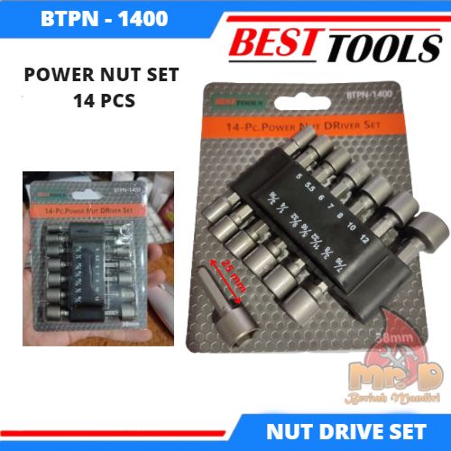 Kunci Sok Mata Bor Hex Nut Driver Set