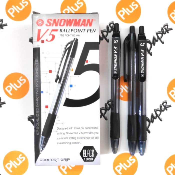 

Kusus Hari Ini Pulpen / Ballpoint Snowman V5 (12Pcs) Hemat