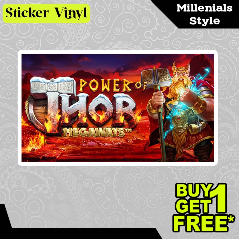 

Stiker Sticker Thor Megaways Pragmatic Play Game Slot Aesthetic Bahan Vinyl Satuan Anti Air