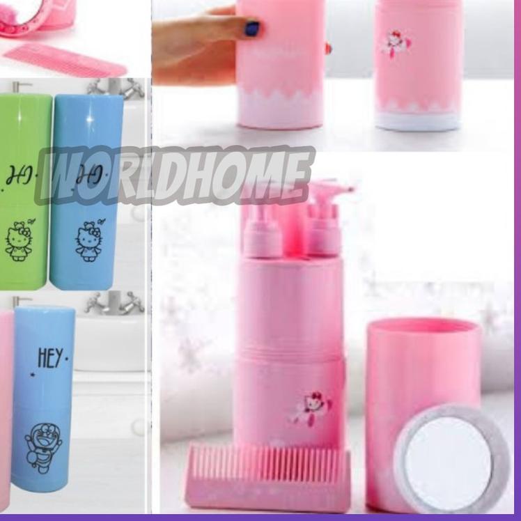 Wh - Travel Toiletries Kit Peralatan Toilet Travel - Toiletries Bag Alat Alat Mandi / Kebersihan