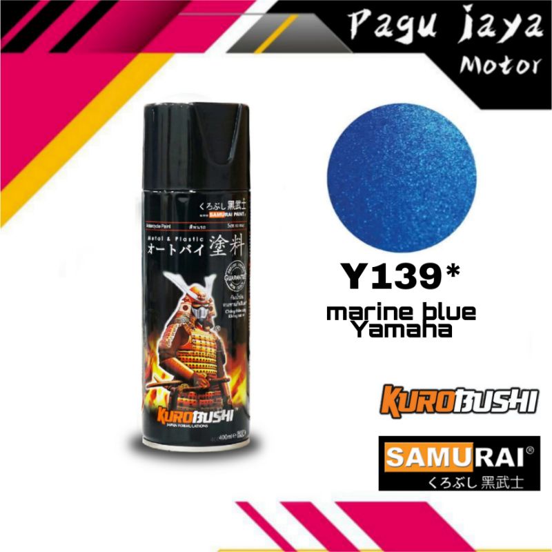 samurai paint 400ml marine blue biru yamaha Y139* cat semprot spray