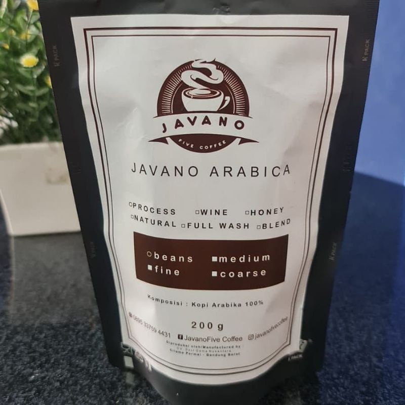 

Javano Arabika Coffee NATURAL Kopi Bubuk/Biji Sangrai 150g