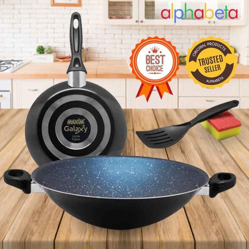 Maxim Wajan Galaxy Set Anti Lengket - Navy
