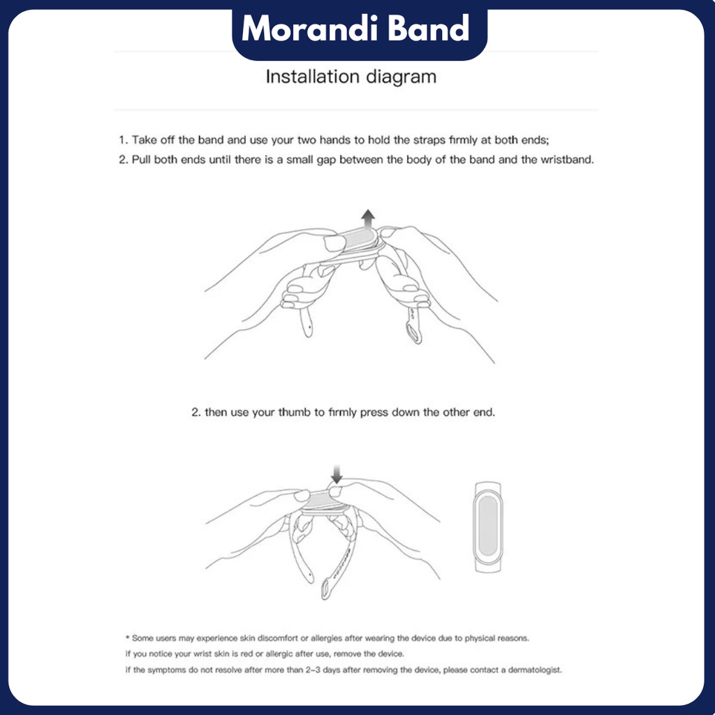 MORANDI  Strap Ml Band 3 Band 4 Band 5 Band 6 MORANDI Strap Silicone Tali Pengganti XlAOMl Ml Band 3/4/5/6