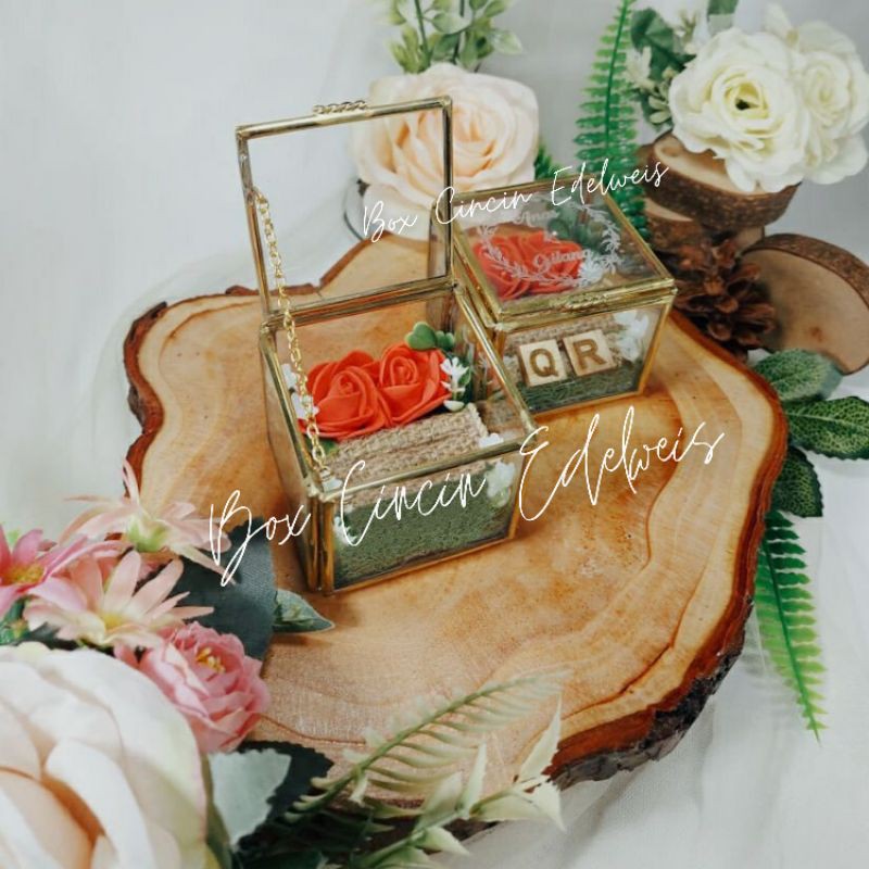 RING BOX/ KOTAK CINCIN/ BOX CINCIN/ RING BEARER/ TERARIUM BOX MINI