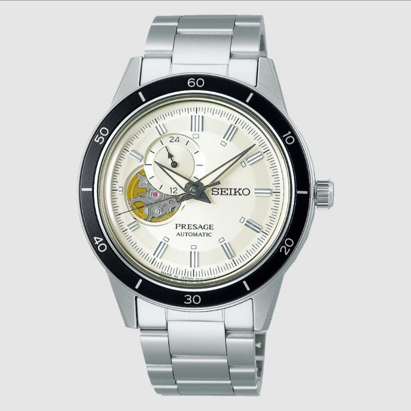 Jam Tangan Pria Seiko Presage SSA423J1 Automatic Open Heart White Dial Made in Japan
