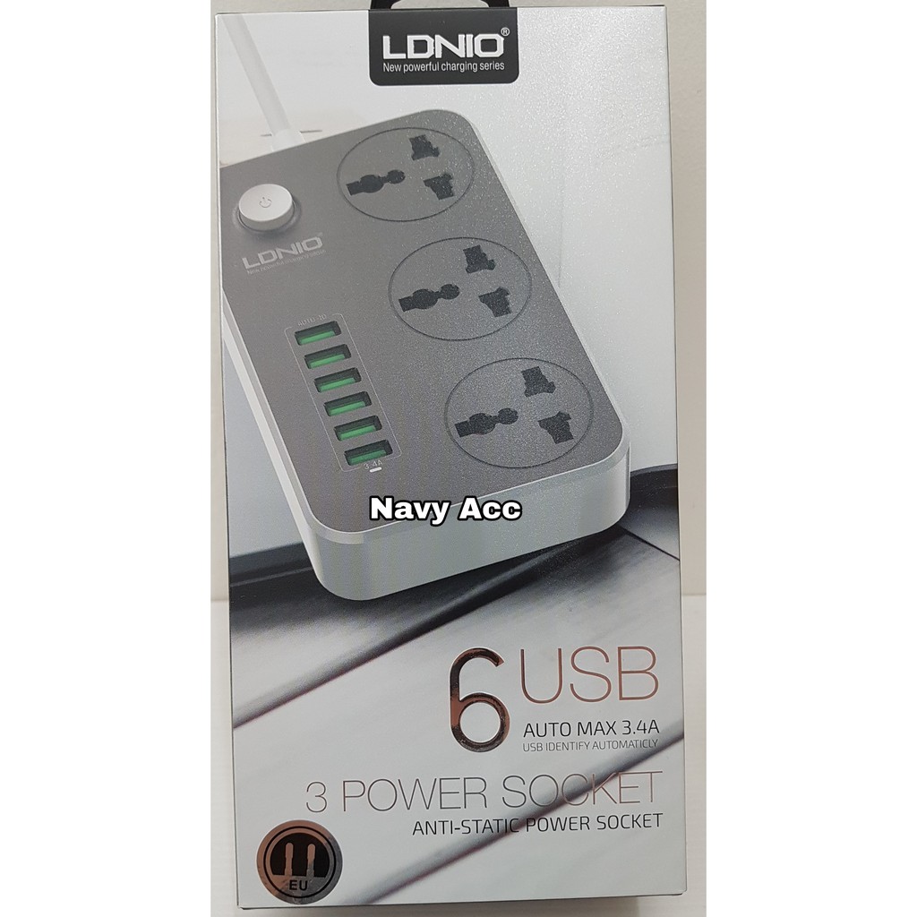 Travel Charger Ldnio 6usb 3.4a - Traveling Socket dan Charger Ldnio