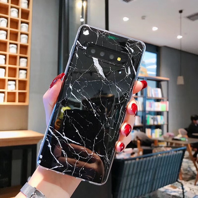 Marble Black Iphone 6 6s 6s+ 6+ 7 7+ 8 8+ X Xs Xr XsMAX Samsung S7 S7edge S8 + S9 Note 8 9 S10 S10e