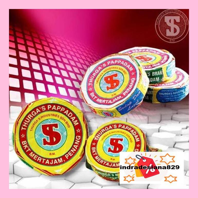 

T4Tkind Thurgas Pappadam 100Gr / Kerupuk Khas India / Papadum Sotydr4