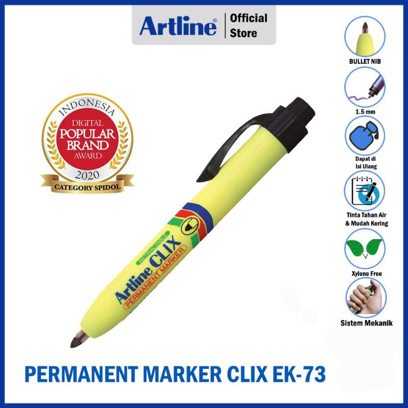 Jual Spidol ARTLINE CLIX EK73 Permanent Marker Shopee Indonesia