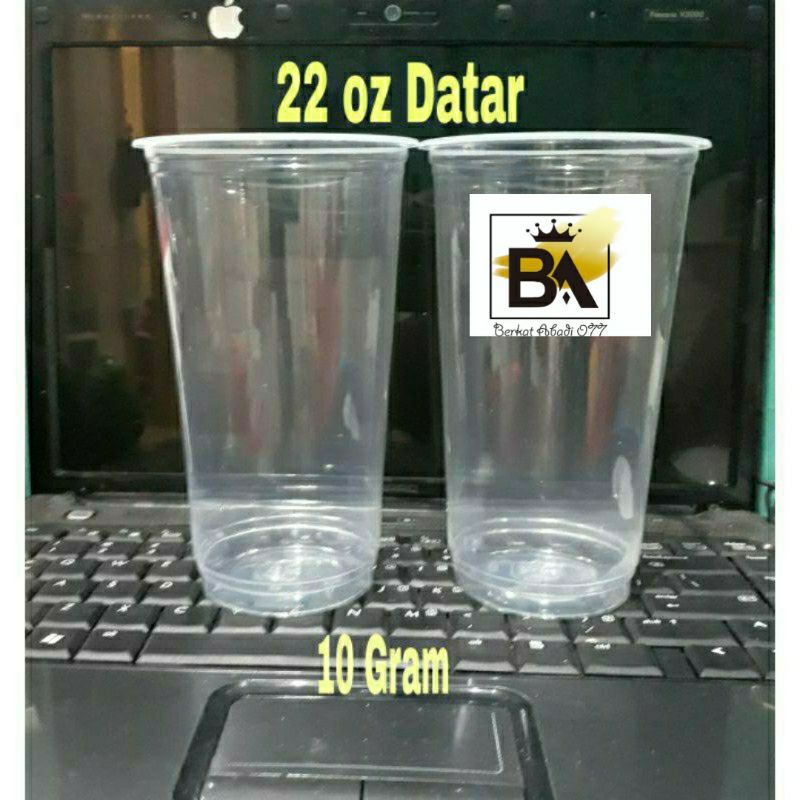 Gelas Plastic Pp 22 Oz Datar (UNIVERS)8 Gram/Gelas Cup  Plastik Pp/Cup plastik