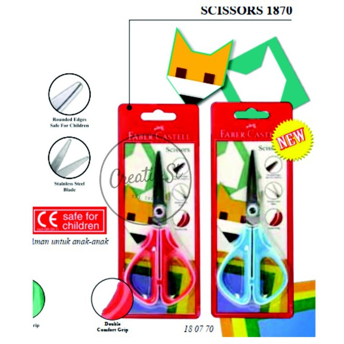 

Gunting Soft Grip Faber Castell Scissors 1870 - Besar