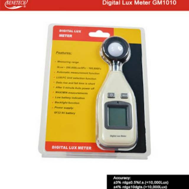 Luxmeter Digital Lux Light flux Meter without wire pengukur cahaya Luminometer Photometer Fotometer