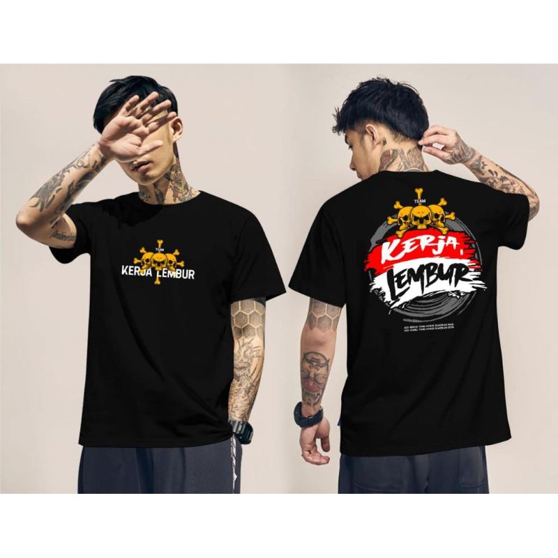 Baju kaos Distro Terbaru Kerja Lembur / Baju kaos kekinian / kaos viral 2021