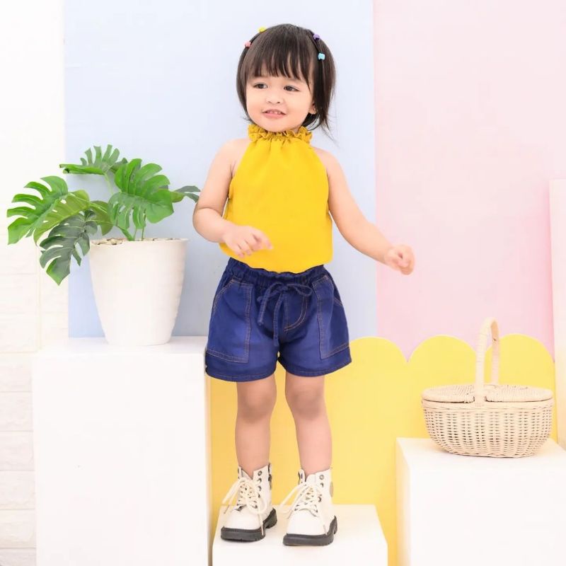 Gempita Blouse Atasan Bayi Perempuan 0-3 Tahun / Atasan Anak Ruffle Tank Top Crepe Premium