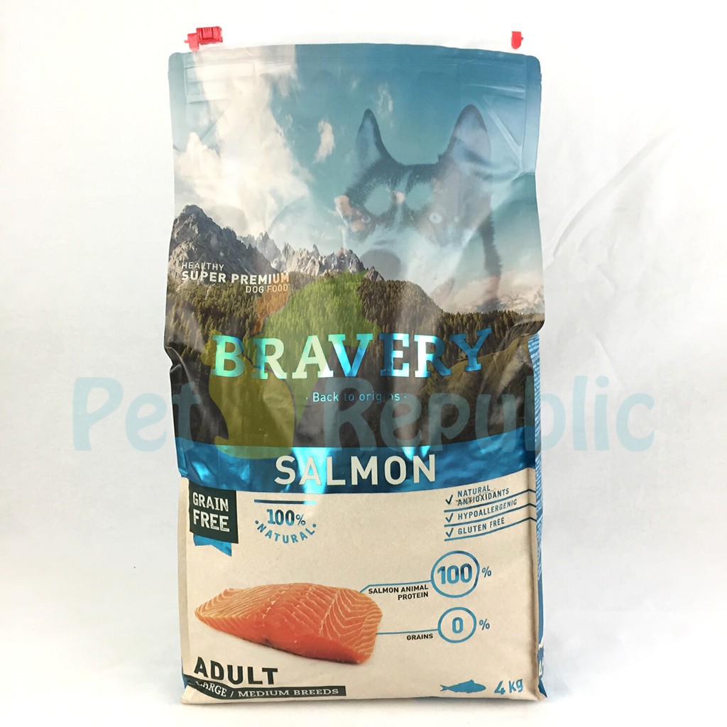 

BRAVERY Makanan Anjing Medium Adult Dog SALMON 4kg