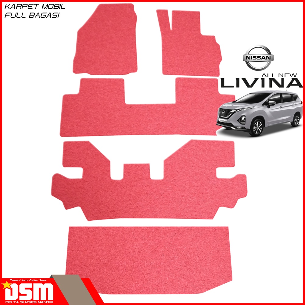 Karpet Mobil Mie All New Grand Livina Full Bagasi / Karpet Mie Coil Mat High Quality