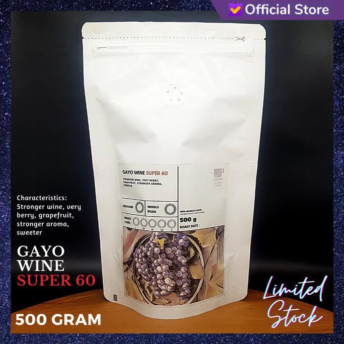 

KOPI ARABIKA GAYO WINE "SUPER 60" 500 GRAM BY SUTOYO COFFEE