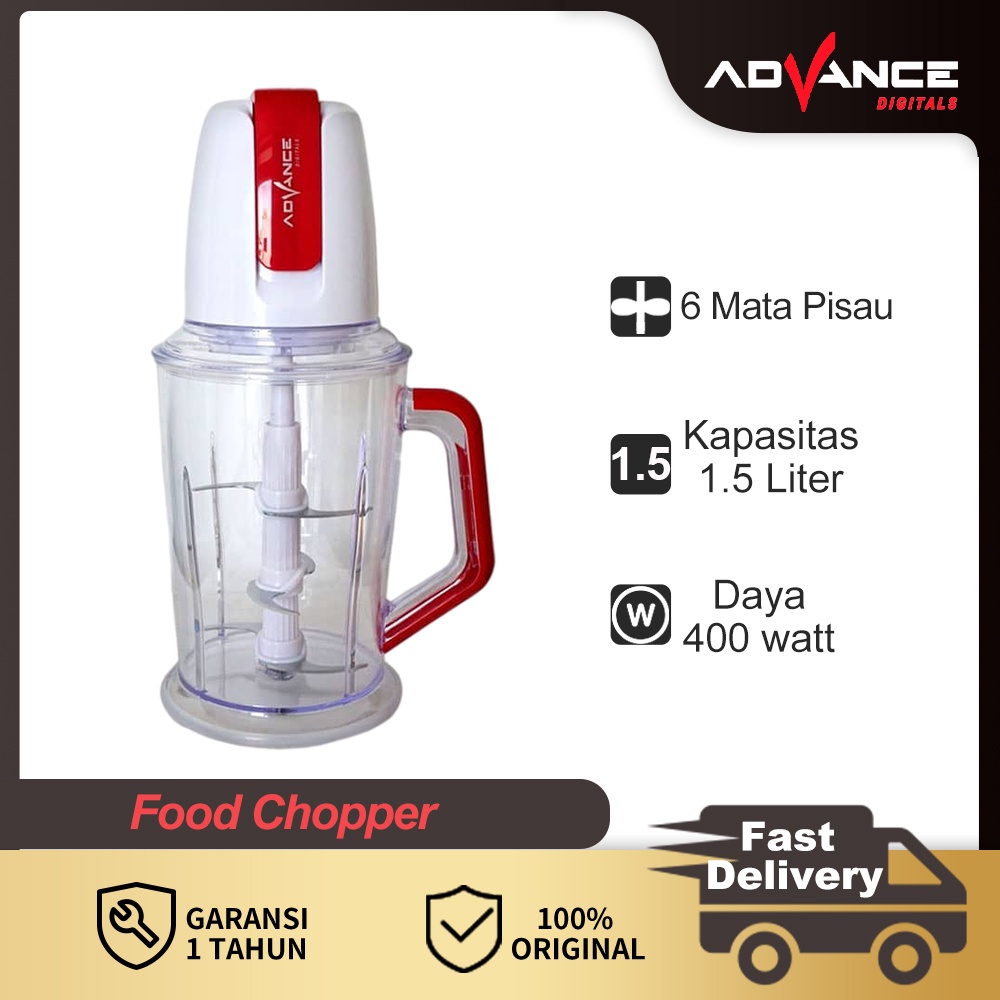 Advance Food Chopper 1.5L Blender 400W CHP15N Garansi 1 Tahun