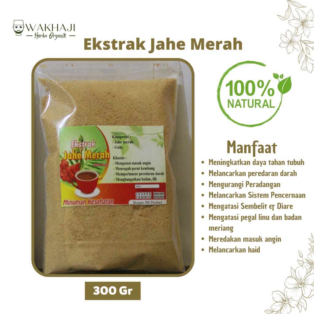 

Jahe Merah Bubuk Murni kemasan 300gr
