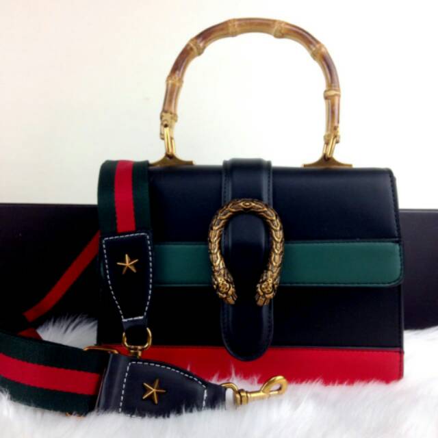 New Arrival Gucci Dionysus Striped Bamboo Top Handle BB 6136#