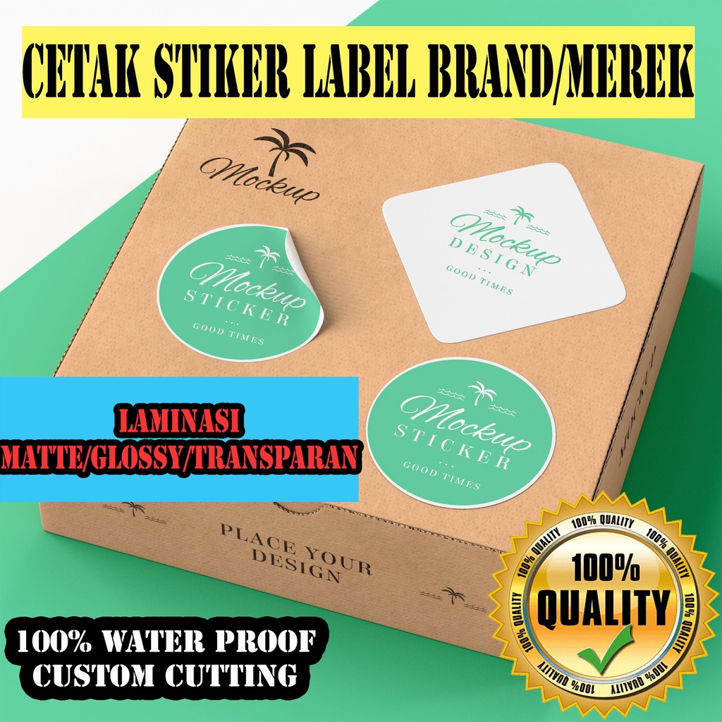 

Cetak Stiker MURAH Label Makanan / Label Kemasan + Cutting / Cetak Stiker Label Online Shop / Logo dan Merk Produk
