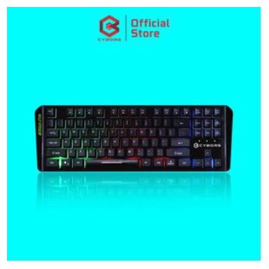 Keyboard gaming cyborg wired usb 2.0 membrane rainbow tkl 87 keys multimedia metal viper kg-2 kg2