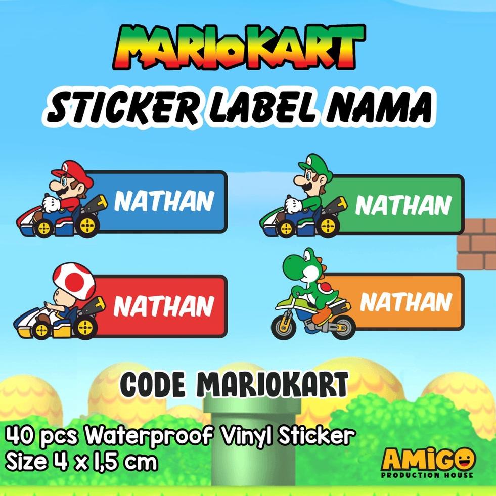 

(N-OII) (✔) Stiker Label Nama Anak Disney Duffy Peppa Pig Sesame Street Toy Story Roblox Super Mario Bros lucu sticker karakter sticker buku |trending)