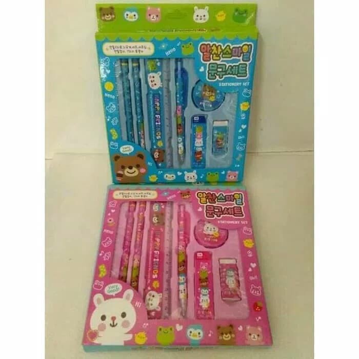 Paket alat tulis set 2000-1 / stationery set / souvenir ulang tahun anak