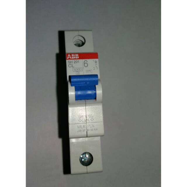 MCB 1 PHASE ABB 6A ORIGINAL SH 201