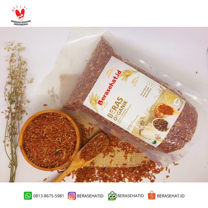 

Beras Merah Organik 1 Liter - Beras Organik - Berasehat.id