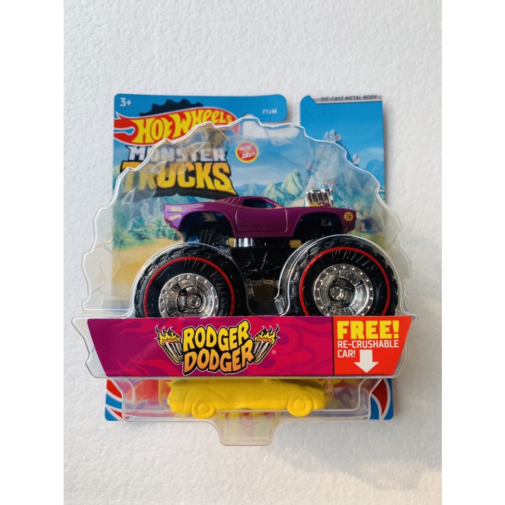 HOTWHEELS HOT WHEELS MONSTER TRUCKS TRUCK RODGER DODGER MERAH TREASURE HUNT DIECAST MINIATUR MOBIL M