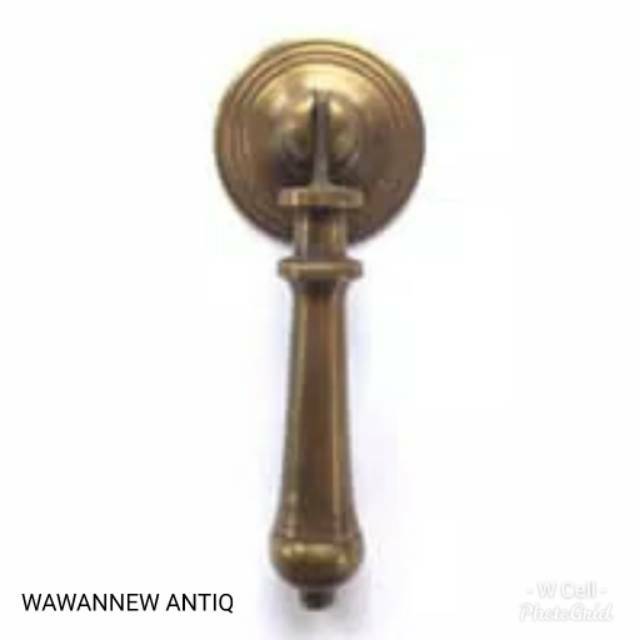 Handle / Tarikan Laci Lemari Jendela Pintu Rumah Kuningan Antik 5cm Motif Godo Ukir