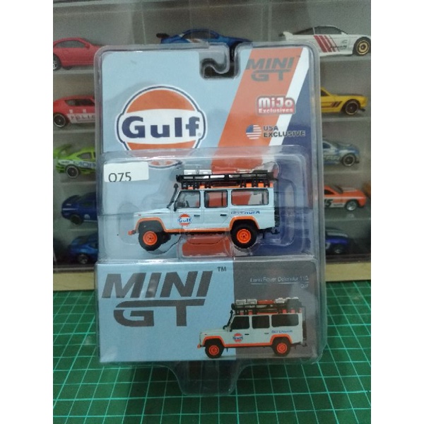 mini gt land rover defender 110 gulf, diecast land rover defender 110 gulf