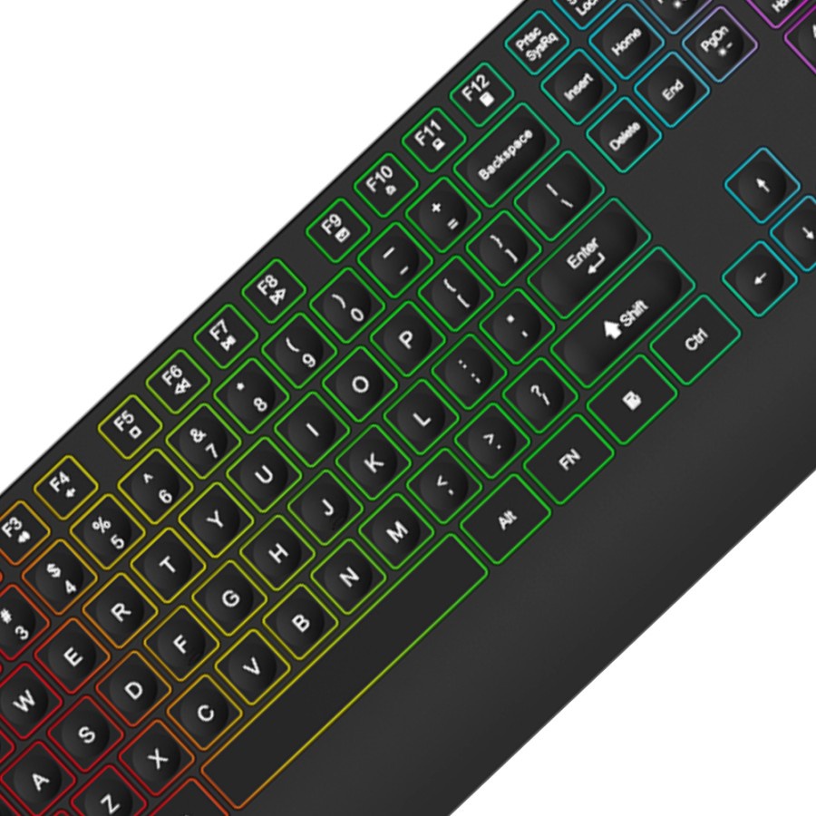 Keyboard Gaming HP K120 - Membrane Keyboard With Chocolate Keycaps RGB