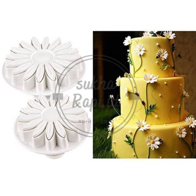 (SKR) Cetakan Kue Kering Bunga Matahari Alat Dekorasi Kue Plunger Cutter