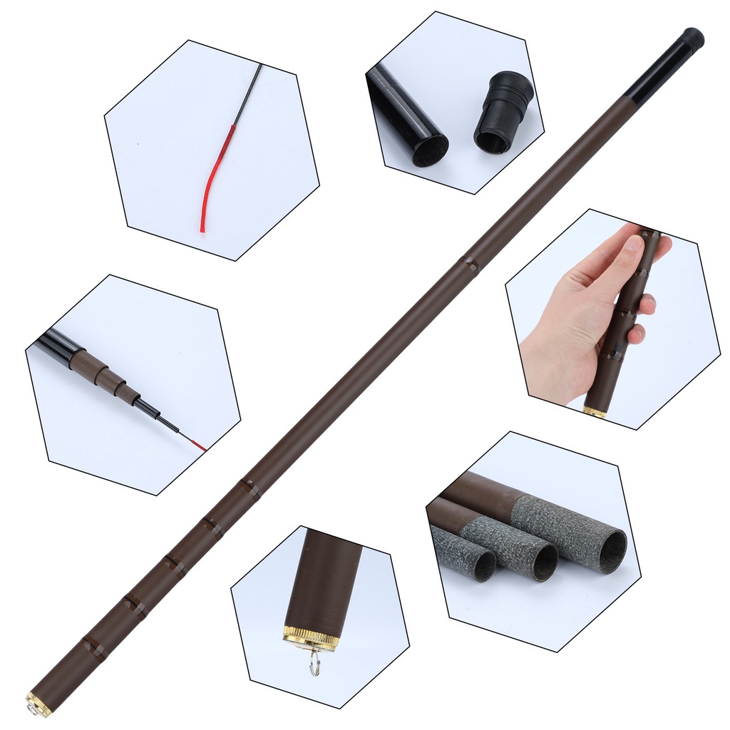 HAIYI FISHING Strong Elasticity  Joran Pancing Senar Pancing Set Tegek Fishing Rod Carbon Tegek Panjang 2.7m 3.6m 4.5m 5.4m Fishing Pole Fishing Float Pancing Alat Pancing Murah Alat Pancing Mancing Termurahalat Alat Olahraga Fishing Float Fishing Gear