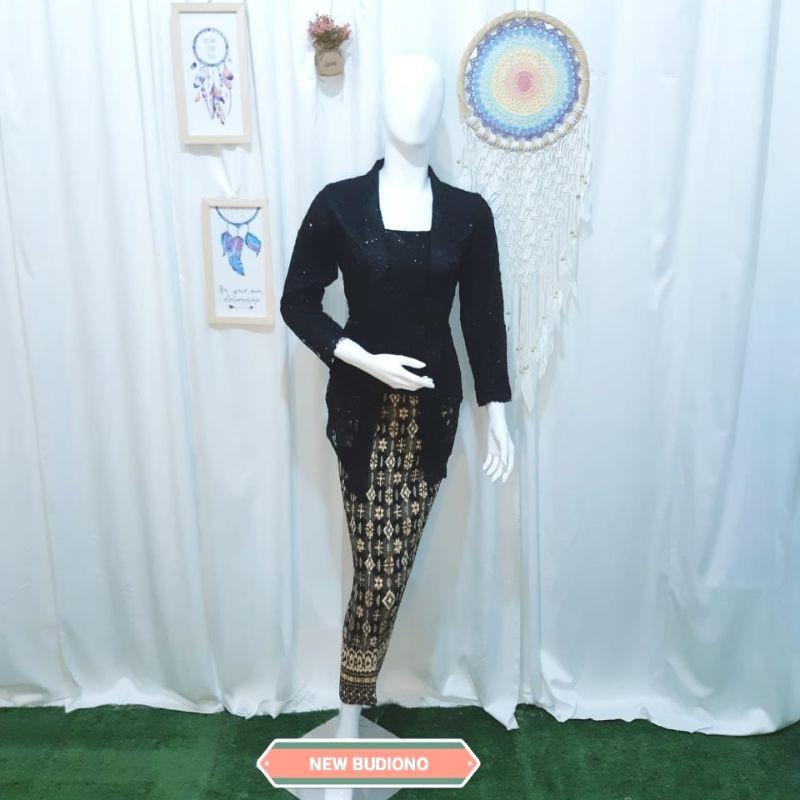 Kebaya kutu baru hitam