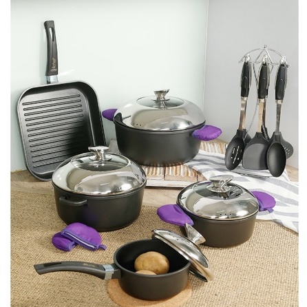panci ichef Obral bazar ichef black luxy pan set