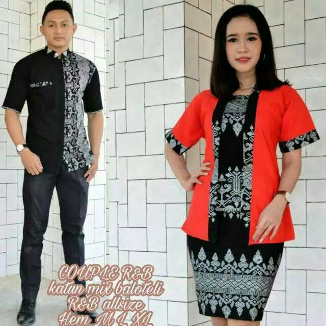 BATIK COUPLE KEBAYA MODERN ROK SPAN PENDEK ANJANI SILVER GROSIRBAJUU