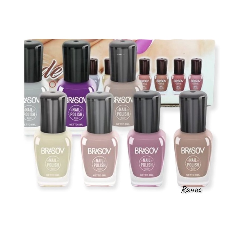 BRASOV Nail Polish 24 NUDE Colours 1 pcs