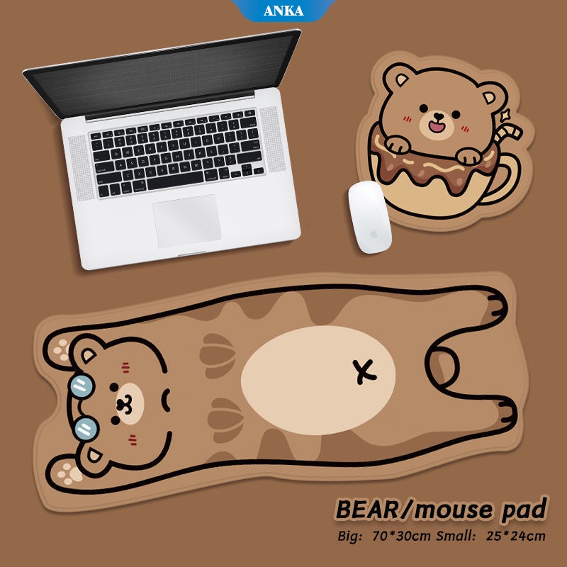 Mouse pad kartun lucu yang menebal dapat dicuci dan game/kantor antifouling