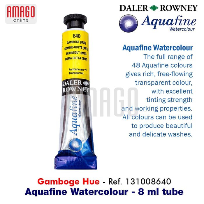 

Cat Air Lukis DALER-ROWNEY Aquafine Watercolour 8 ml - Gamboge Hue - 131008640