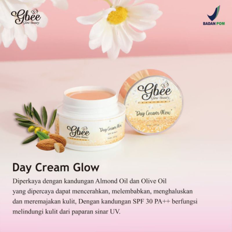 DAY CREAM GLOW/KRIM KINCLONG GLOW/GBEE GLOW/GLOW BEAUTY/KRIM PENCERAH WAJAH/krim pemutih/krim bpom